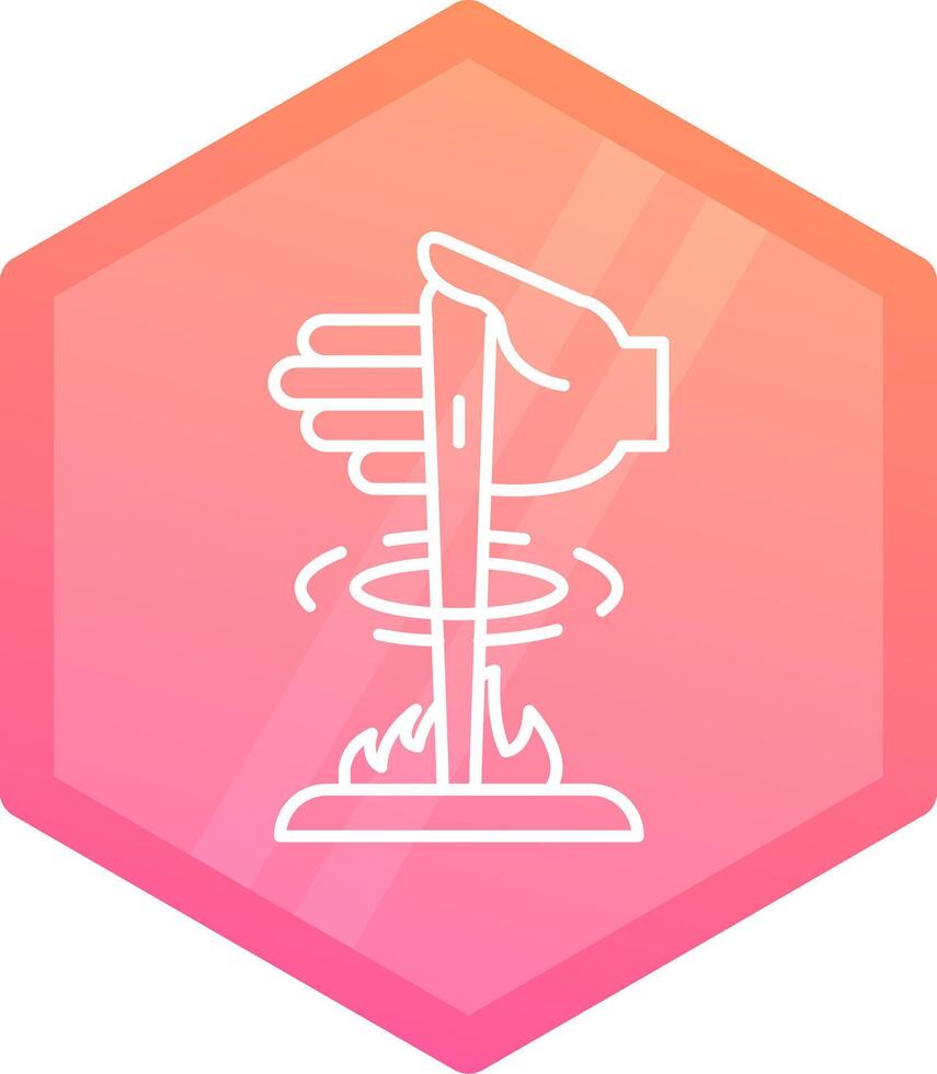 Fire Gradient polygon Icon vector