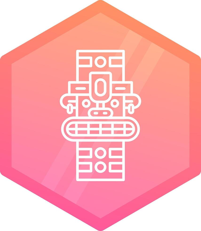 Totem Gradient polygon Icon vector