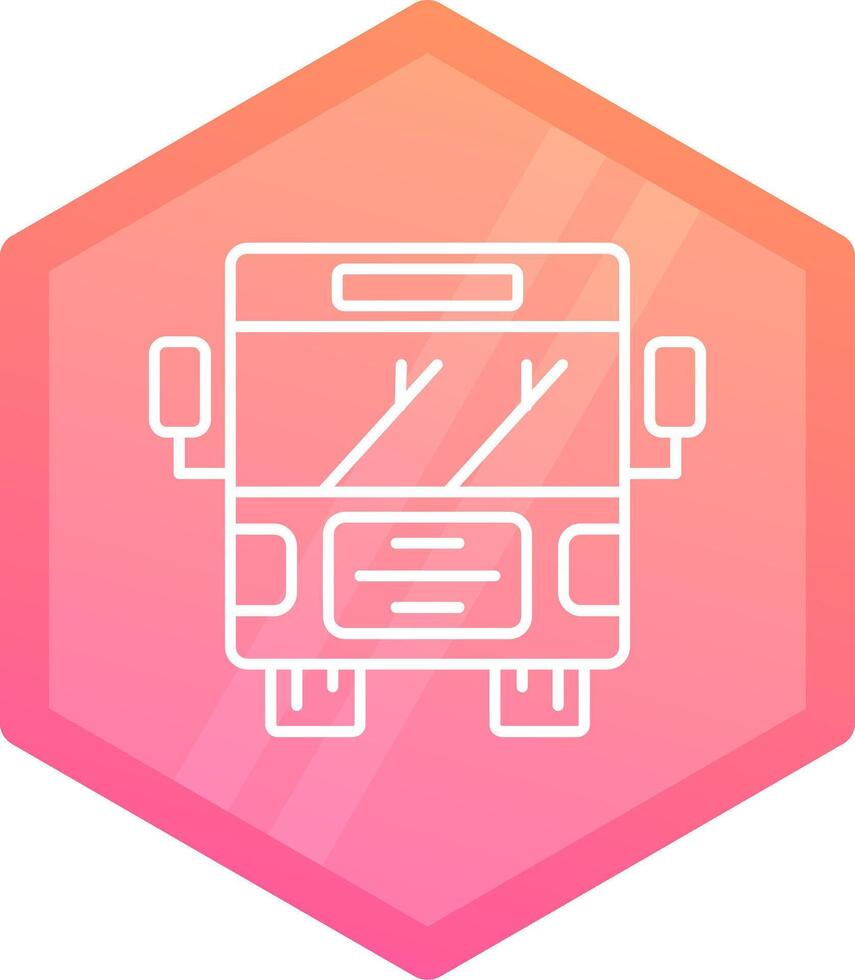 Bus Gradient polygon Icon vector