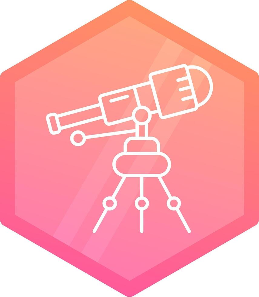 Telescope Gradient polygon Icon vector