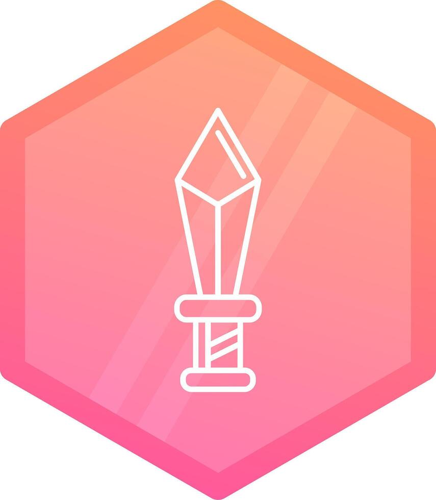 Dagger Gradient polygon Icon vector