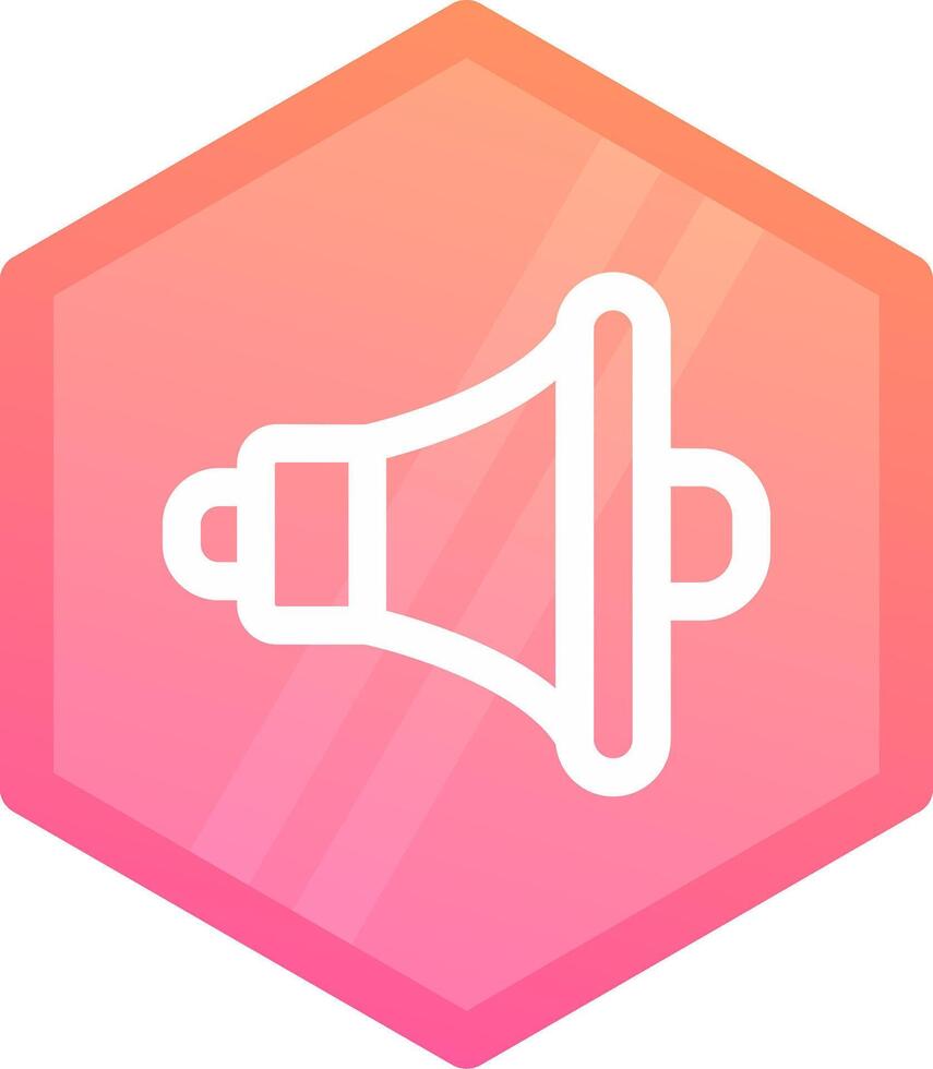 Speaker Gradient polygon Icon vector