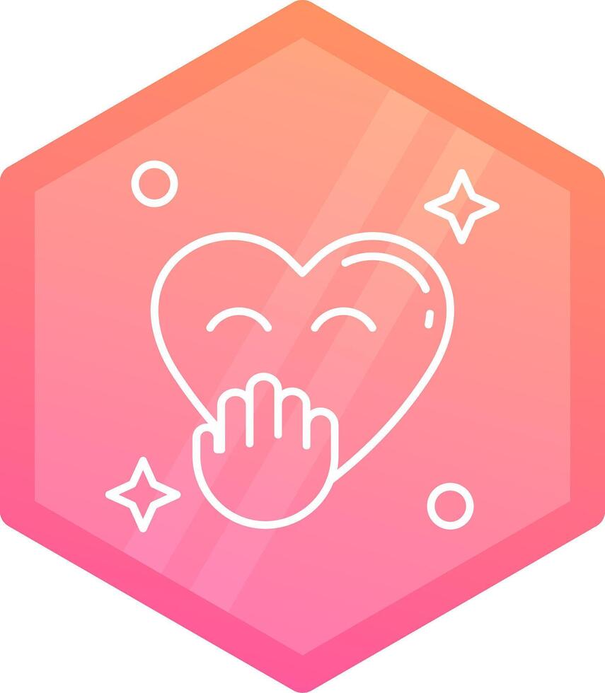 Blush Gradient polygon Icon vector