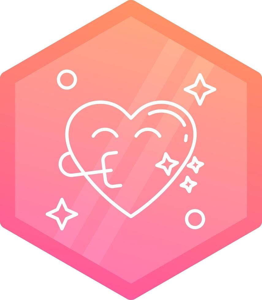 Congratulation Gradient polygon Icon vector
