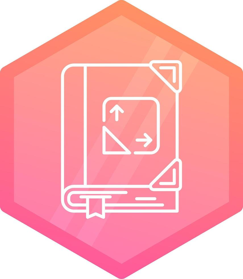 Trigonometry Gradient polygon Icon vector