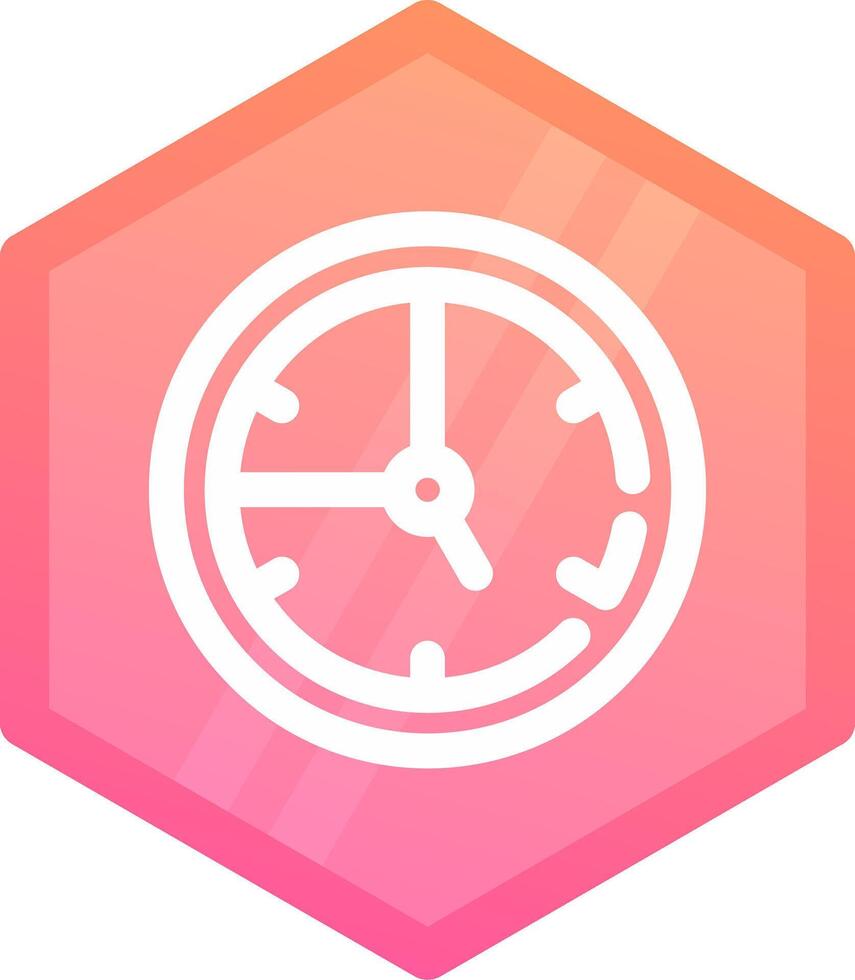 Time Gradient polygon Icon vector