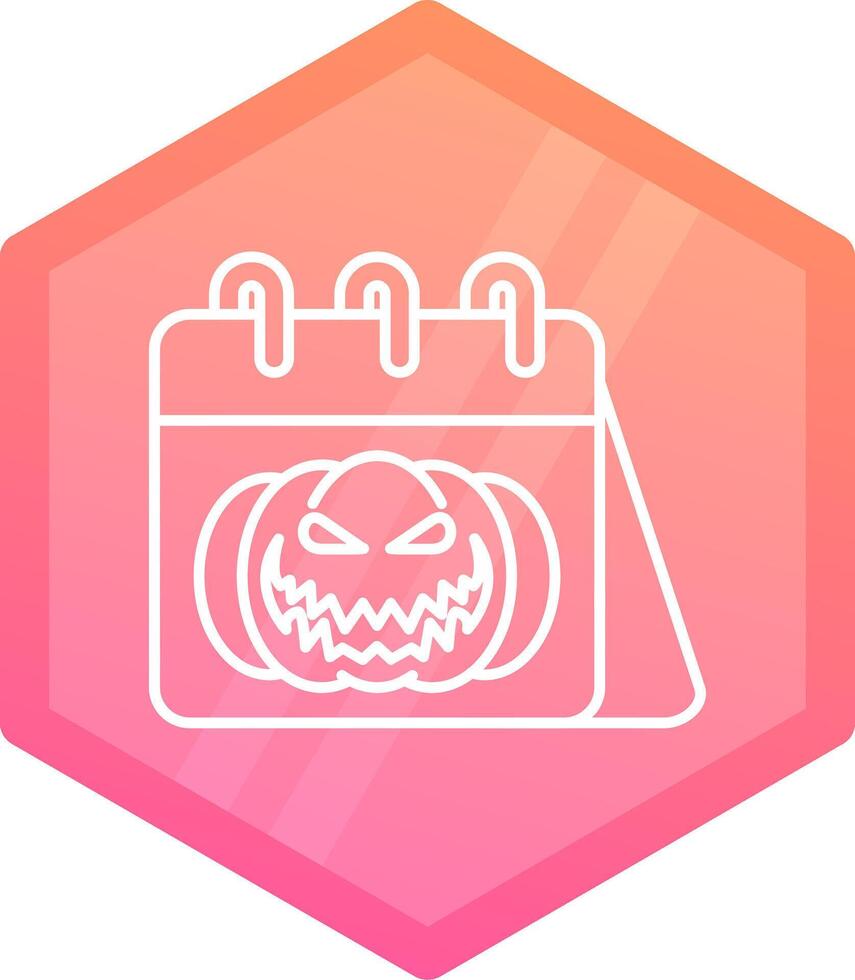 Halloween Gradient polygon Icon vector