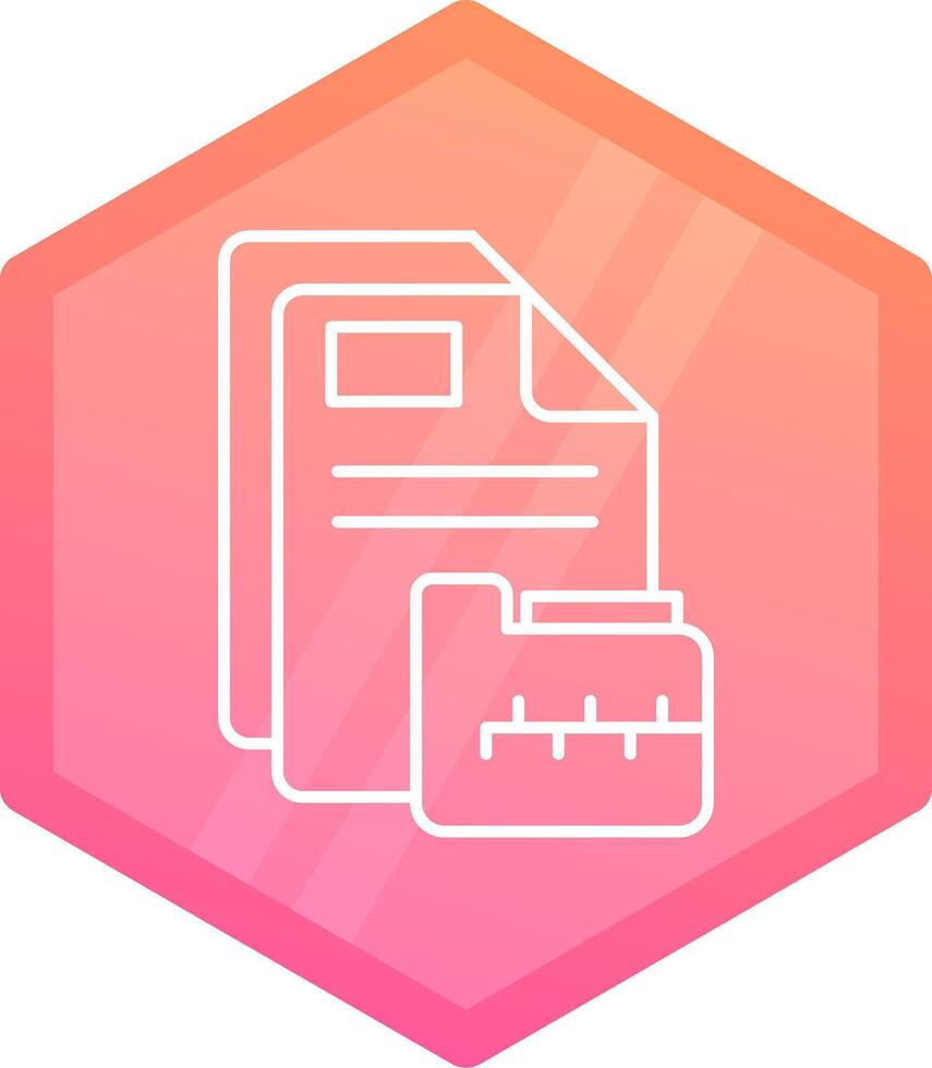 Archive Gradient polygon Icon vector