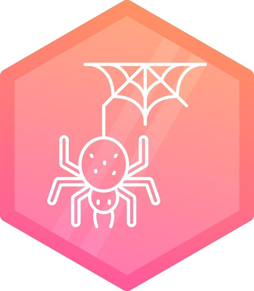 Spider Gradient polygon Icon vector