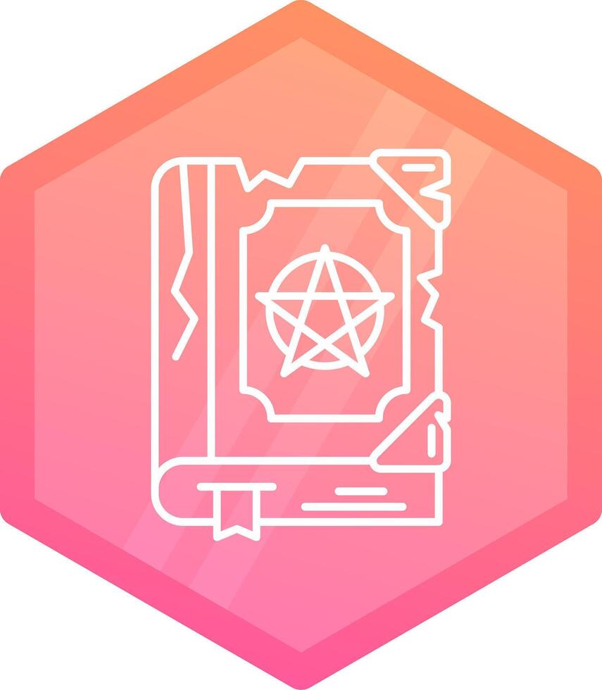 Magic book Gradient polygon Icon vector