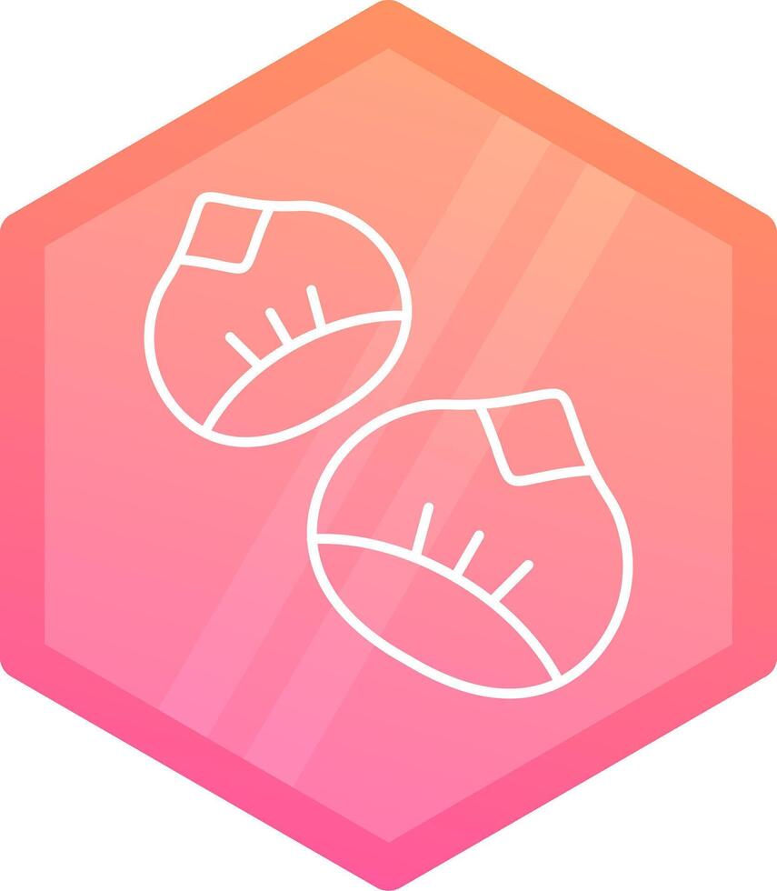 Chestnut Gradient polygon Icon vector