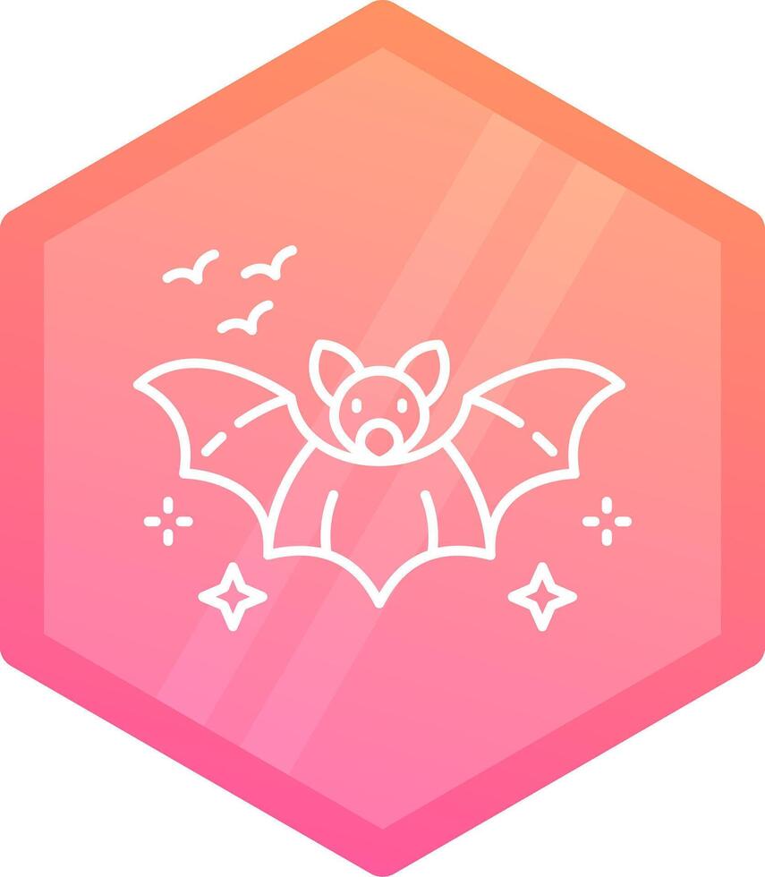 Bat Gradient polygon Icon vector