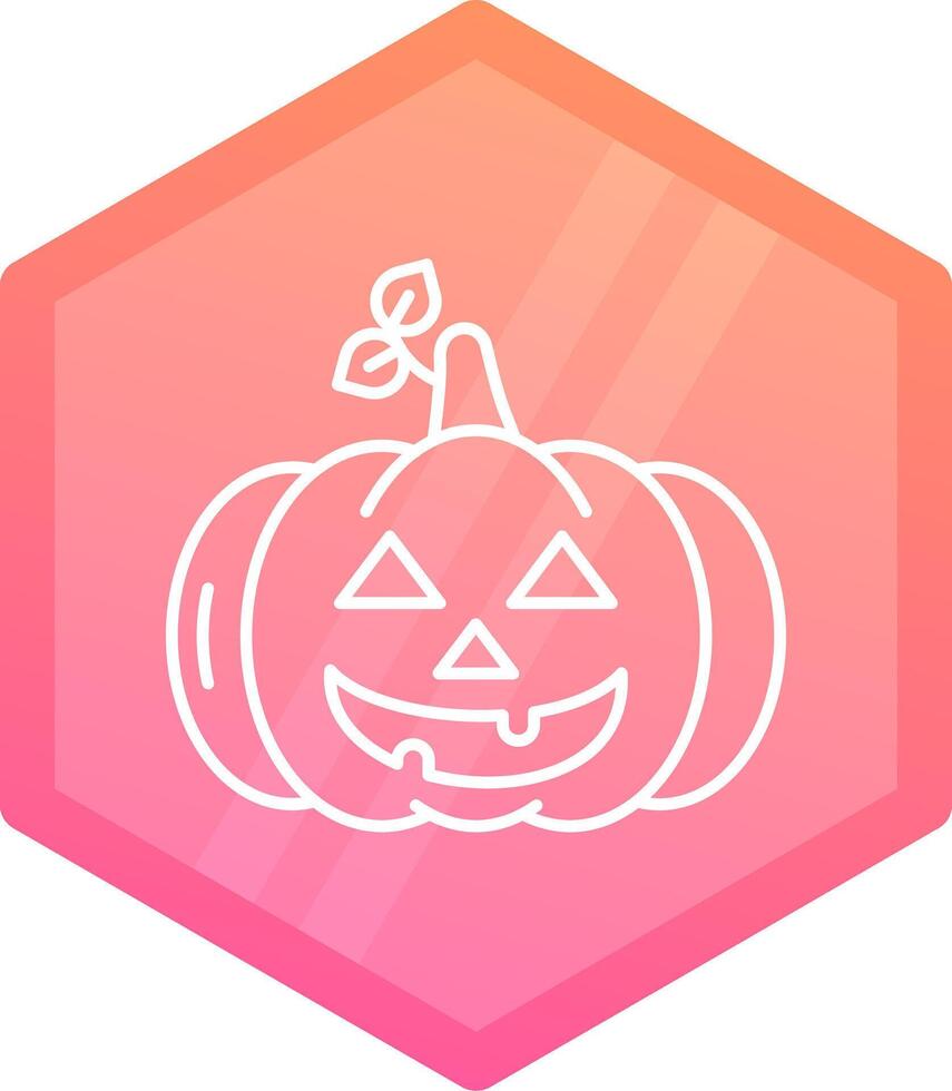 Pumpkin Gradient polygon Icon vector