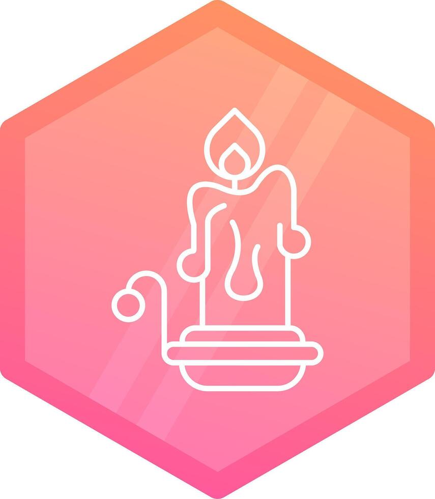 Candles Gradient polygon Icon vector