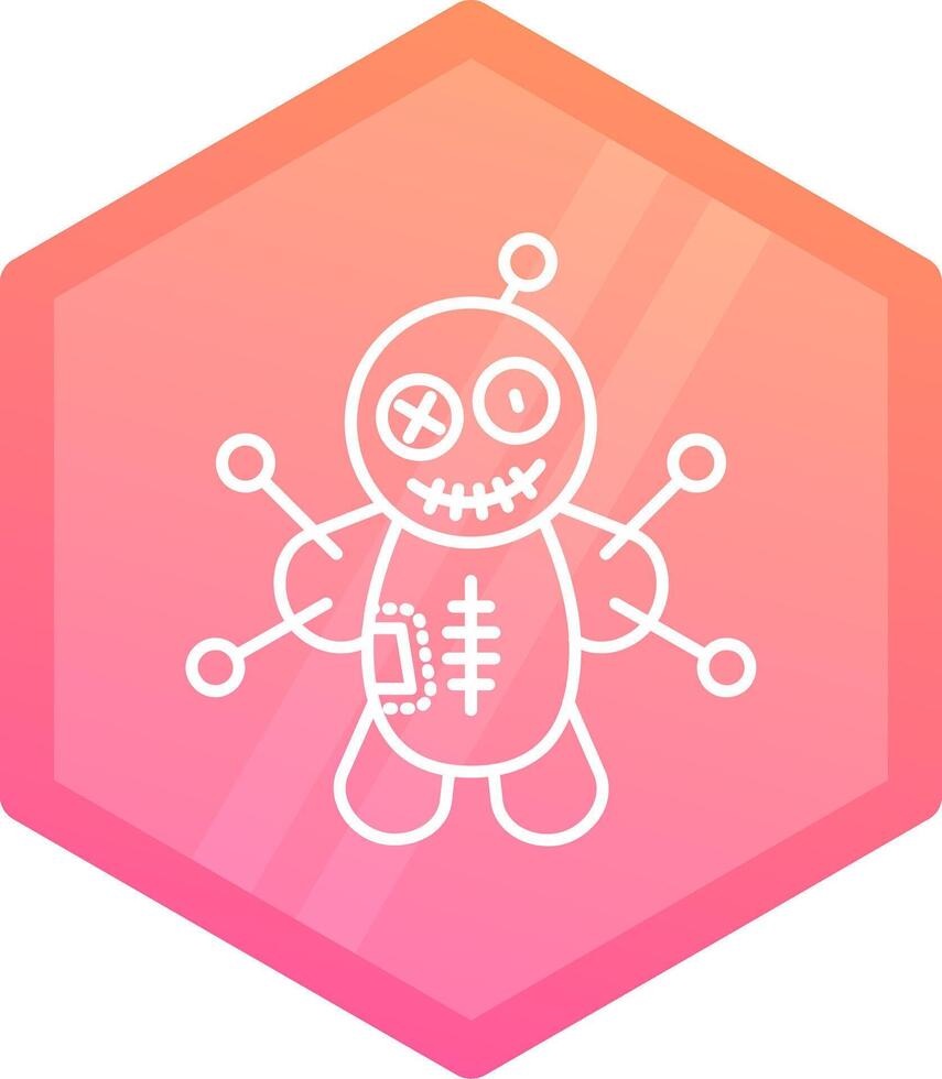 Voodoo Gradient polygon Icon vector