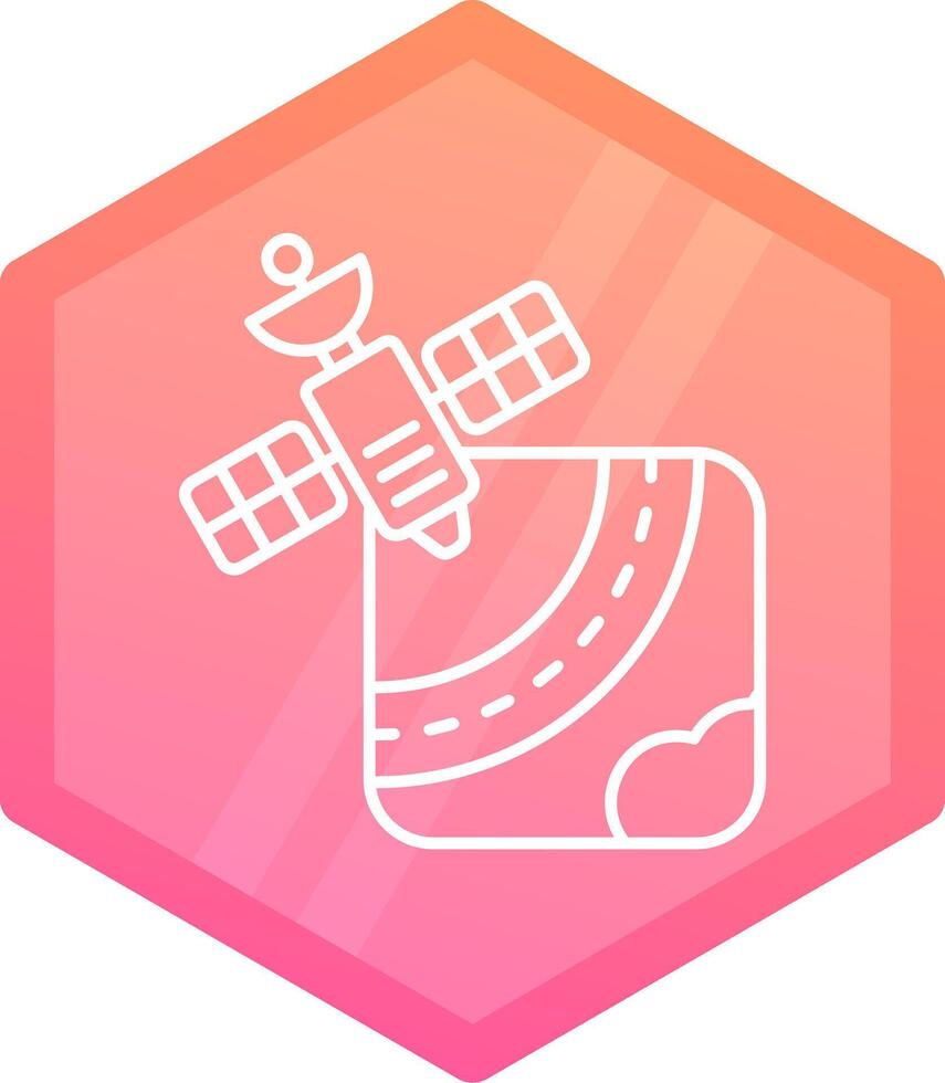 Gps Gradient polygon Icon vector