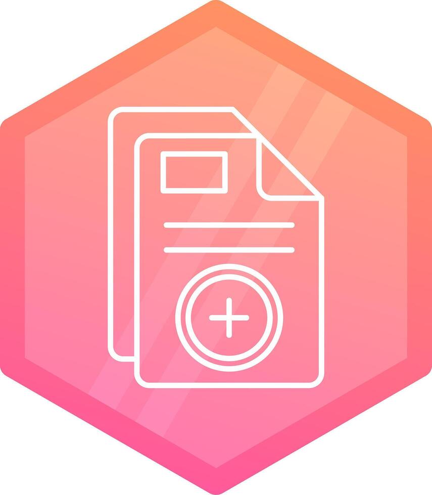 Add Gradient polygon Icon vector