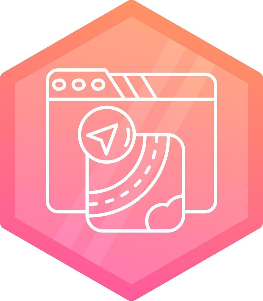 Gpu Gradient polygon Icon vector