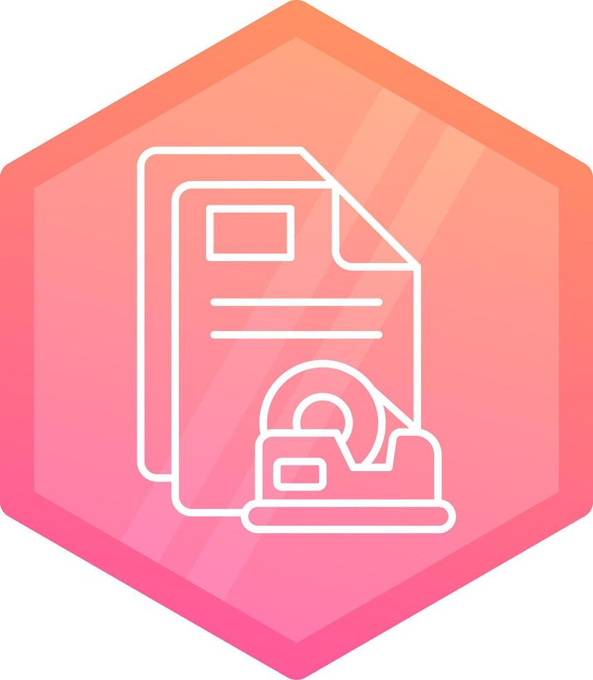 Tape Gradient polygon Icon vector