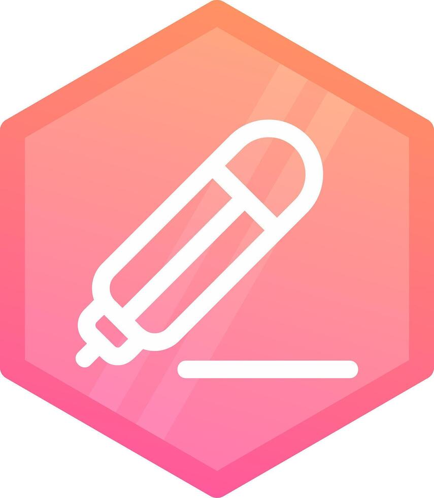 Pencil Gradient polygon Icon vector