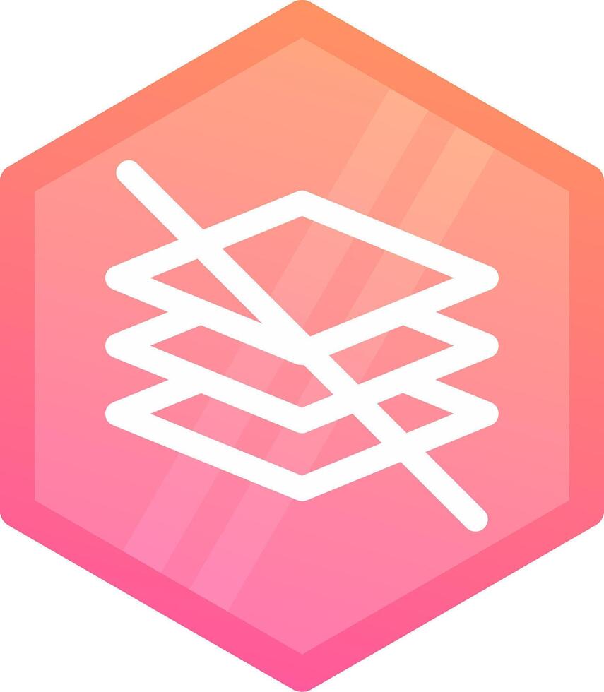Hide layer Gradient polygon Icon vector