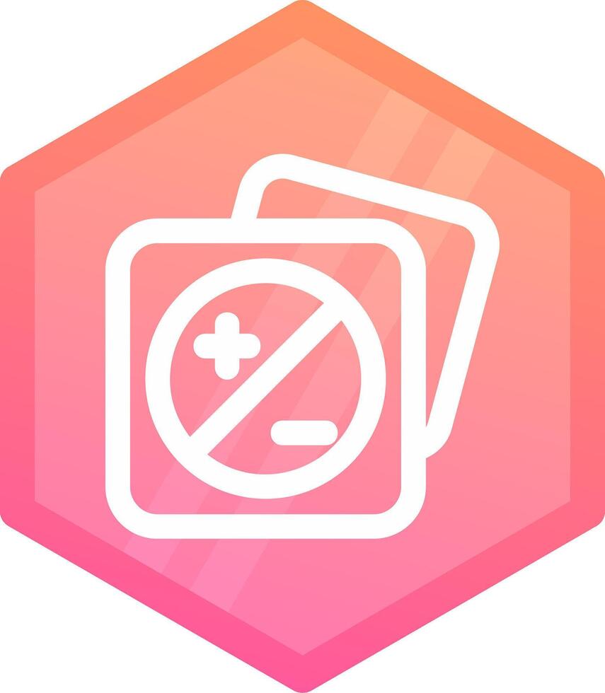Image brightness Gradient polygon Icon vector