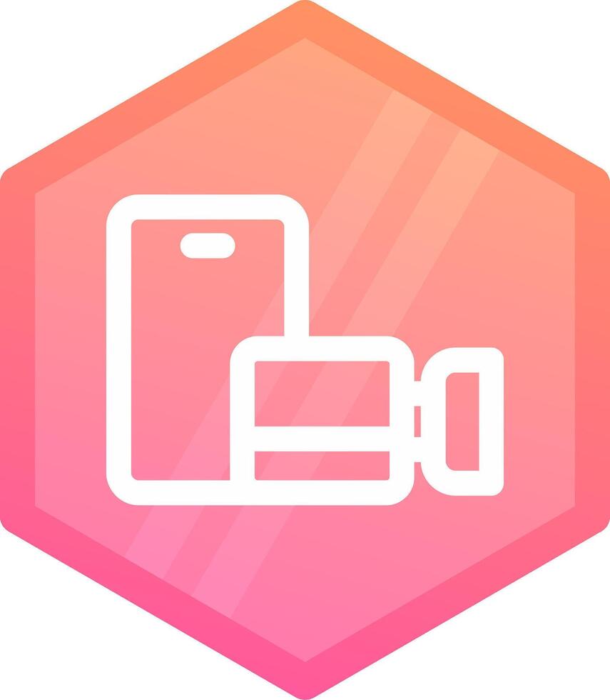 Video call Gradient polygon Icon vector