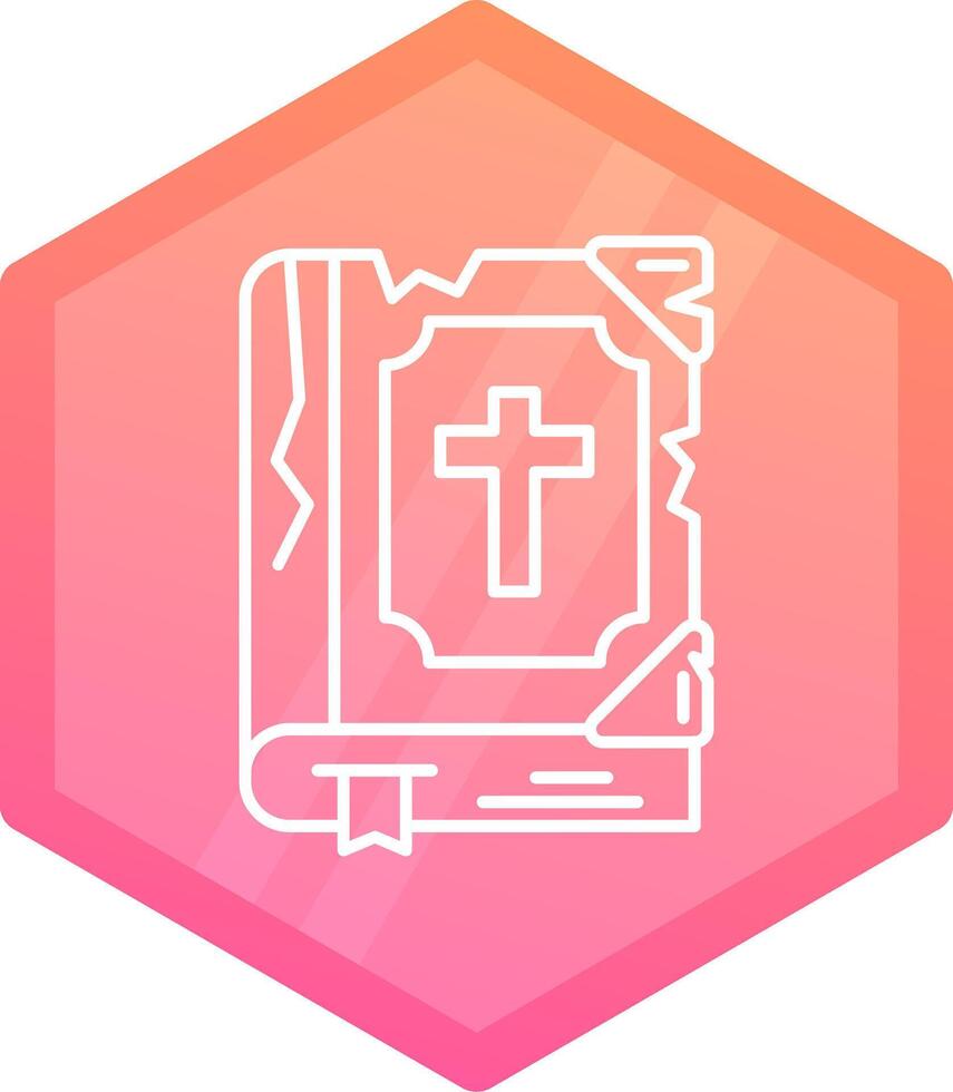 Biblia degradado polígono icono vector