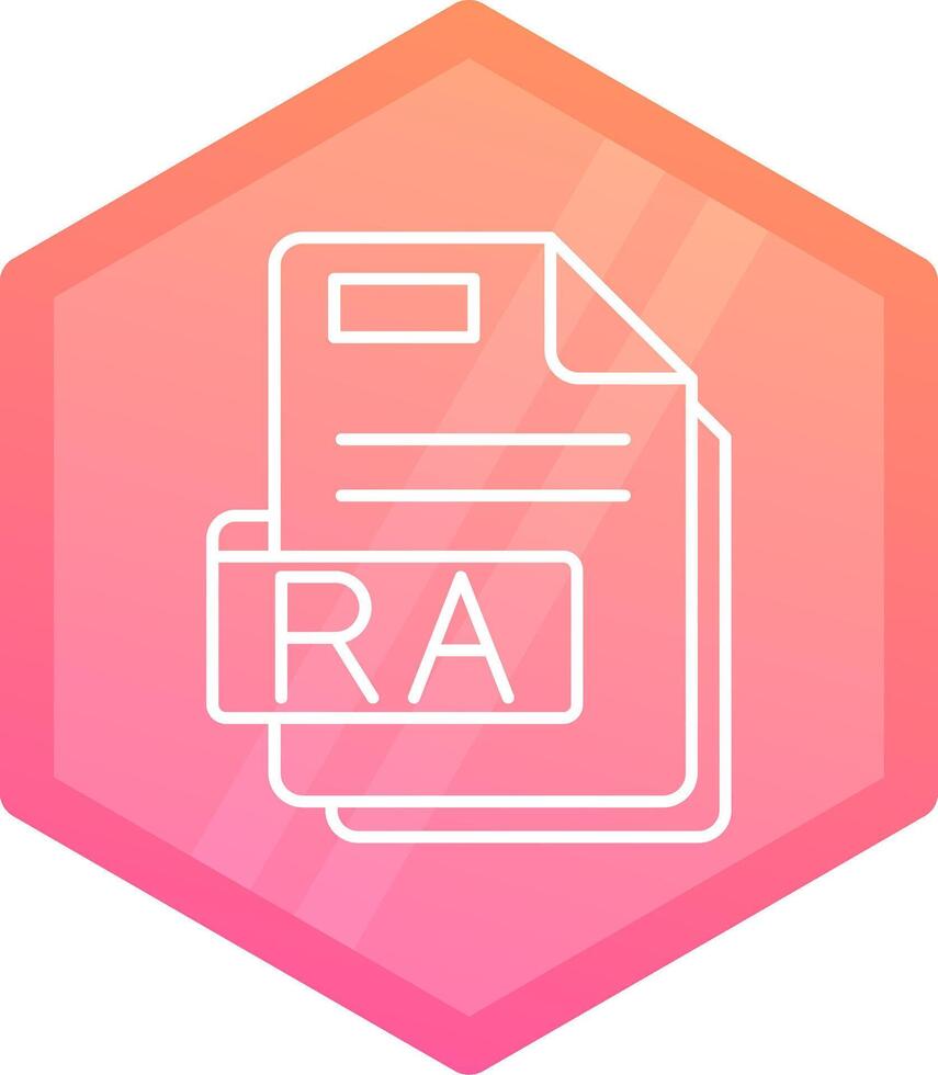 Ra Gradient polygon Icon vector