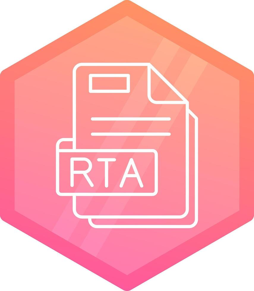 Rta Gradient polygon Icon vector