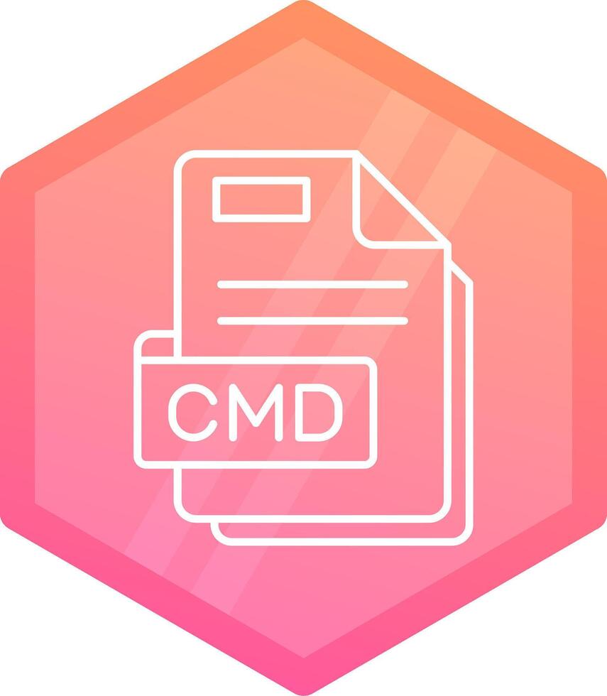 Cmd Gradient polygon Icon vector