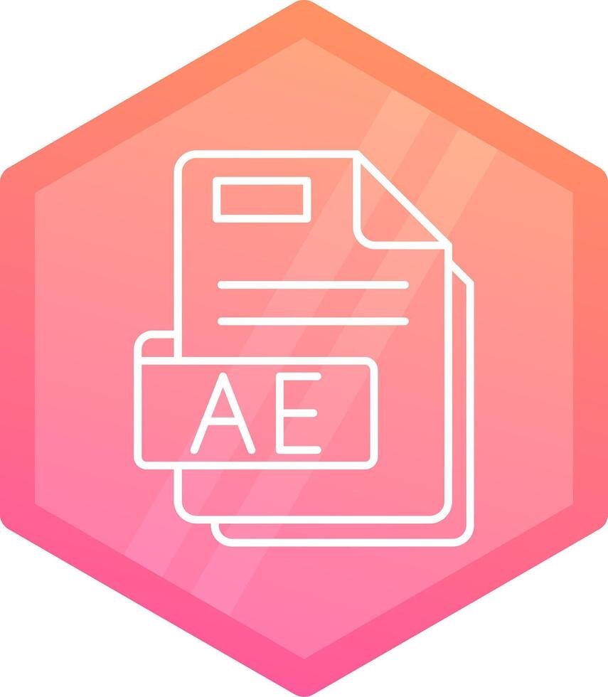 Ae Gradient polygon Icon vector