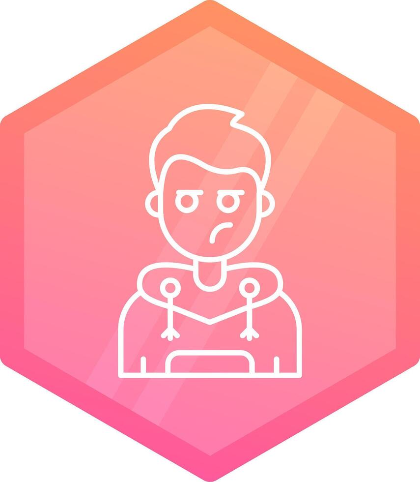 Liar Gradient polygon Icon vector