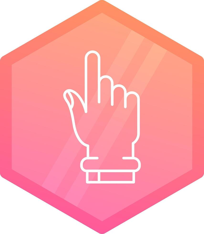 Hand click Gradient polygon Icon vector