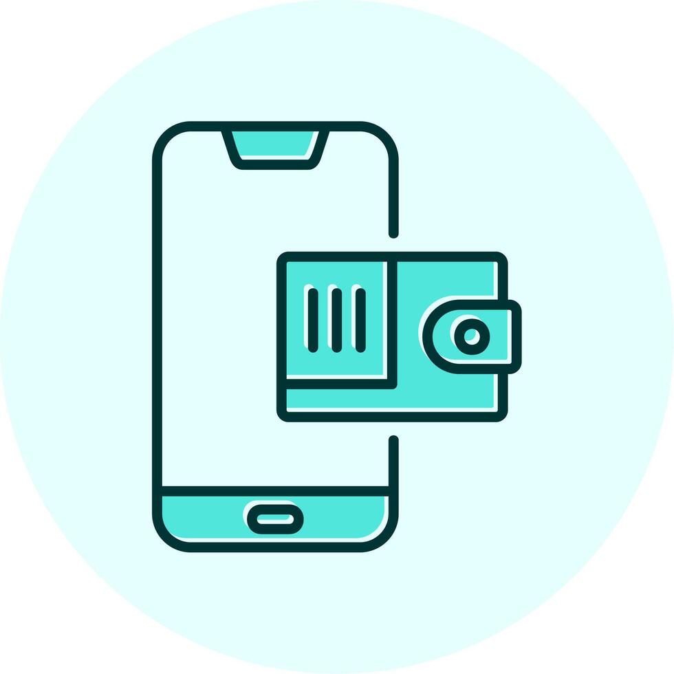 Mobile Wallet Vecto Icon vector