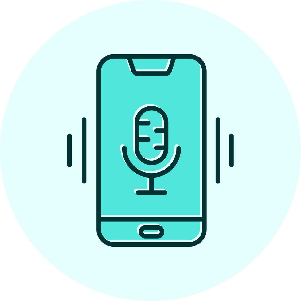 Mobile Voice Assistant Vecto Icon vector