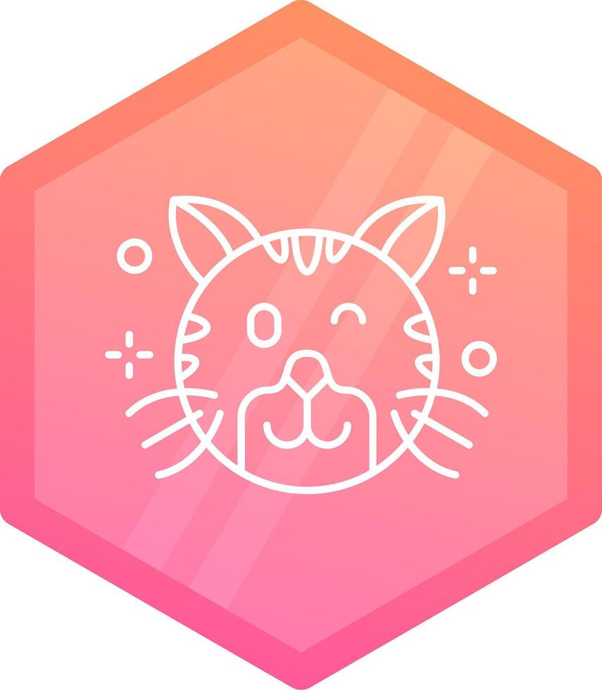 Wink Gradient polygon Icon vector