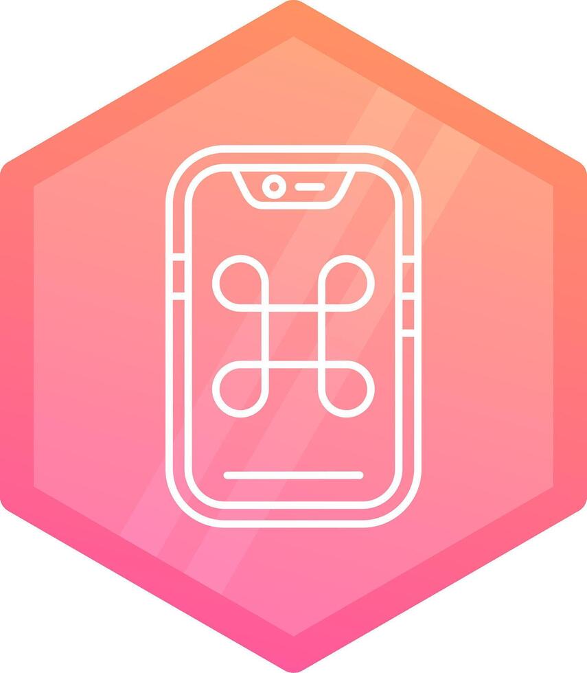 Command Gradient polygon Icon vector