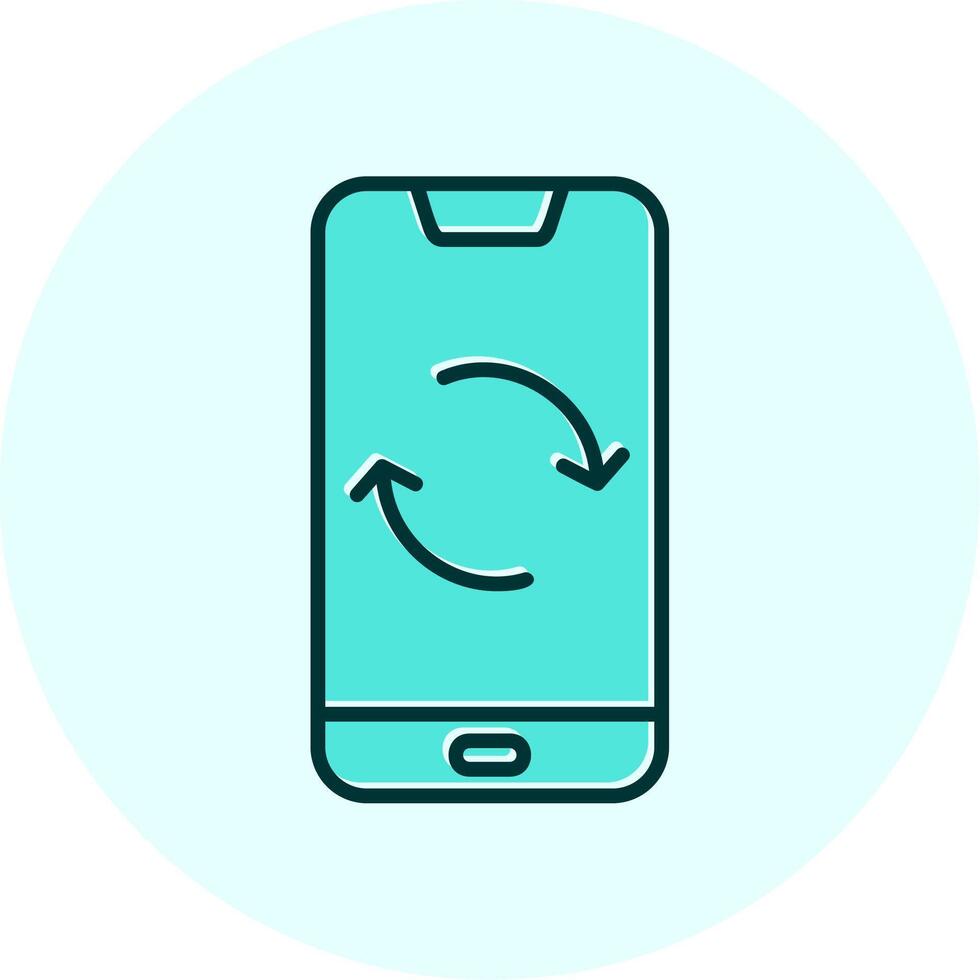 Smartphone Data Sync Vecto Icon vector