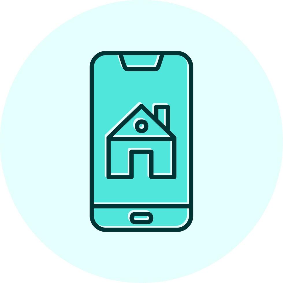 Smartphone House Control Vecto Icon vector