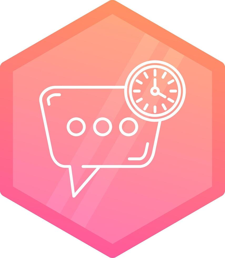 Time Gradient polygon Icon vector