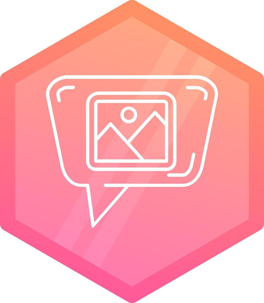 Image Gradient polygon Icon vector