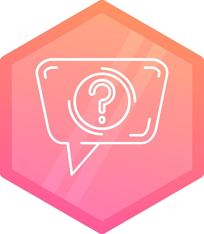 Question Gradient polygon Icon vector