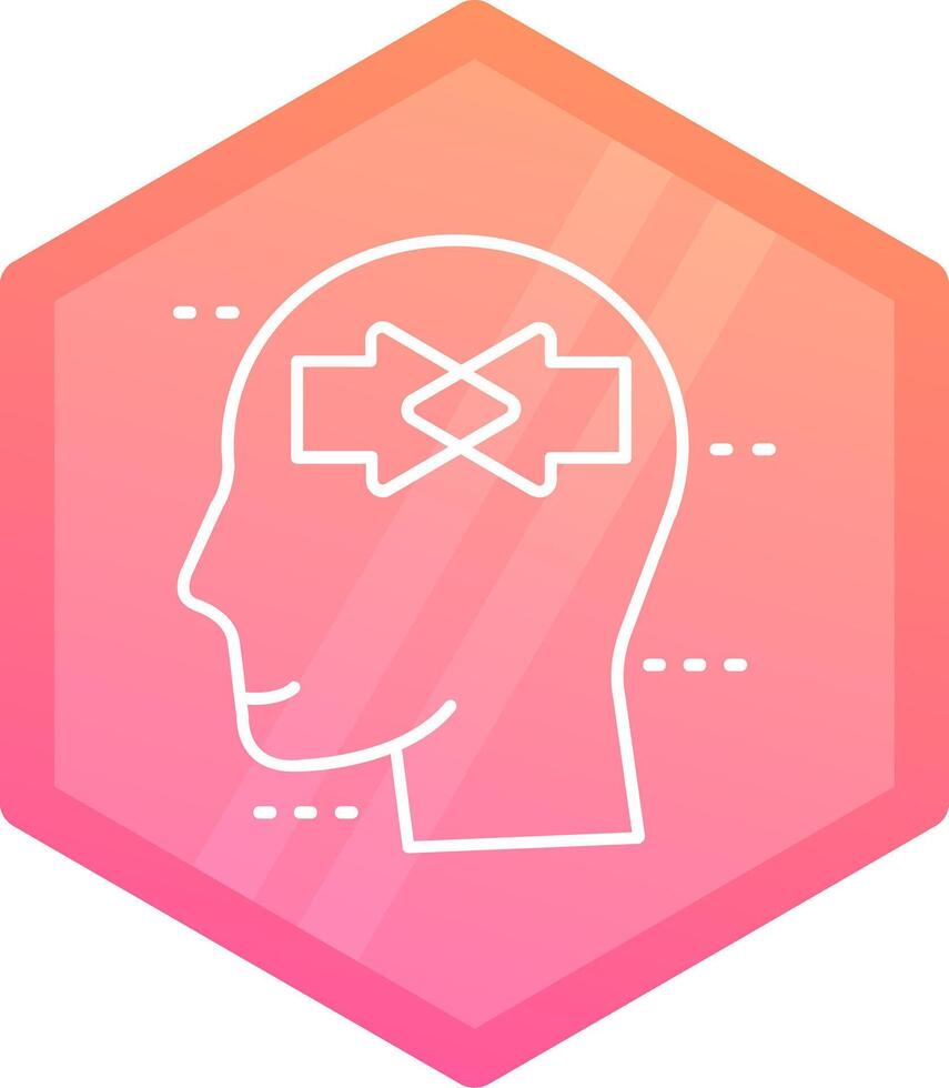 Conflict Gradient polygon Icon vector
