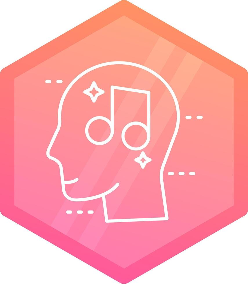 Music Gradient polygon Icon vector