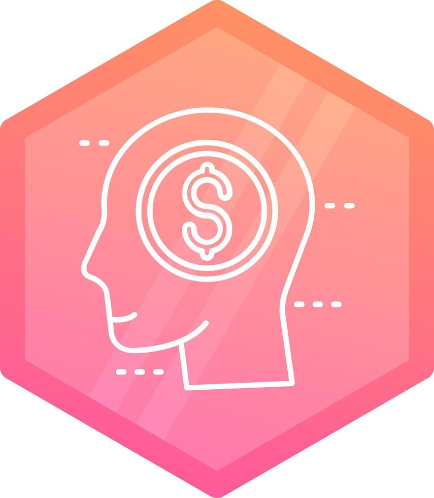 Greed Gradient polygon Icon vector