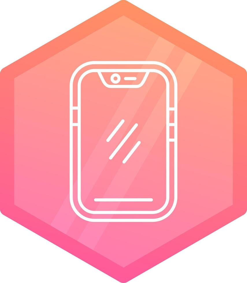 Smartphone Gradient polygon Icon vector