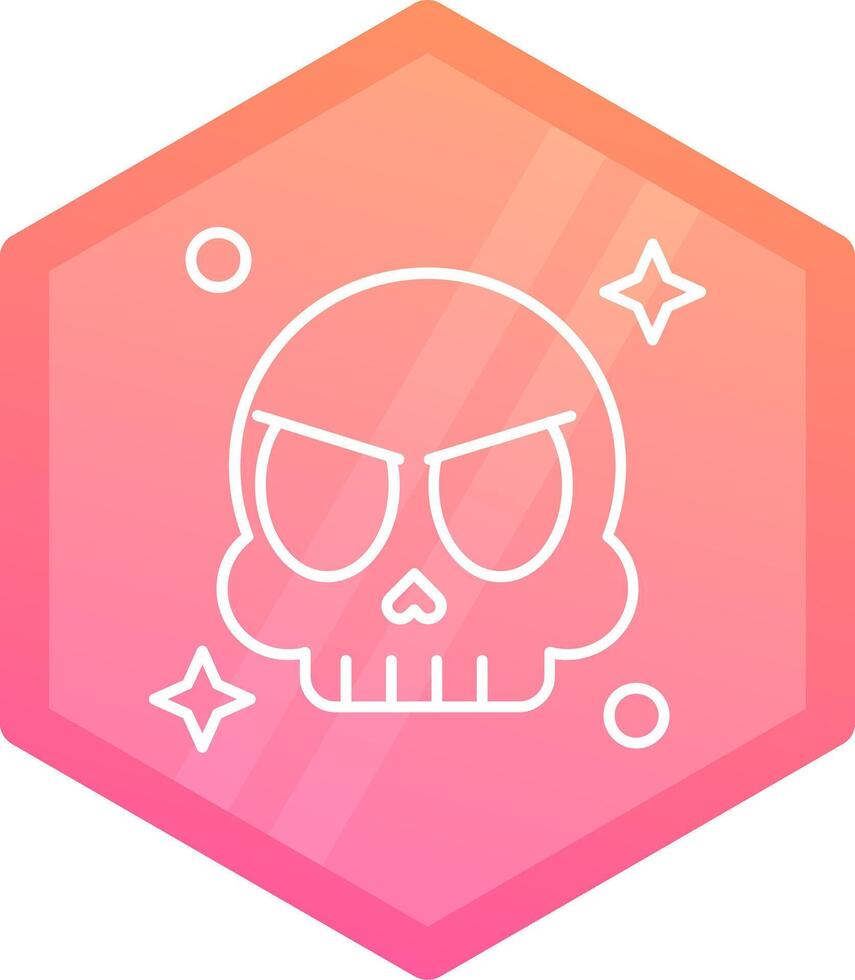 Skull Gradient polygon Icon vector