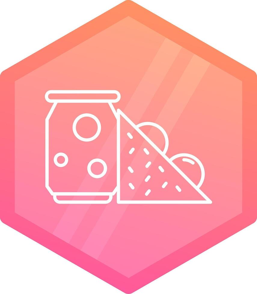 comida degradado polígono icono vector