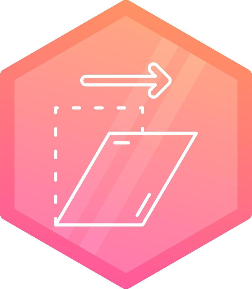 Shear Gradient polygon Icon vector